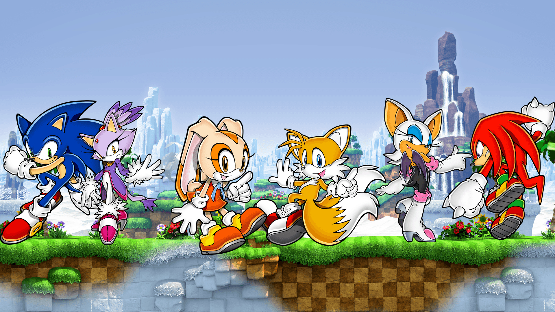 1920x1080 Games: Sonic Hedgehog SEGA Blaze Cat Rouge Bat Wallpaper HD, Desktop