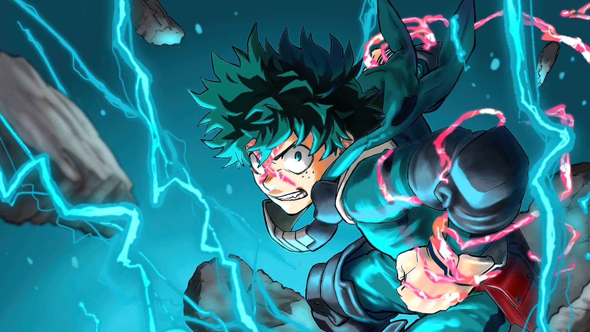 1920x1080 Download Intense Portrait of Villain Deku Wallpaper, Desktop