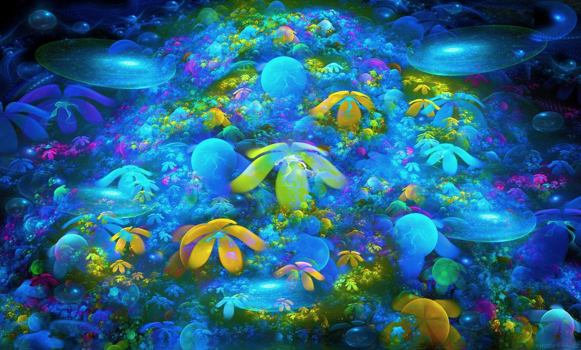 1920x1160 Abstract coral reef wallpaper. PC, Desktop
