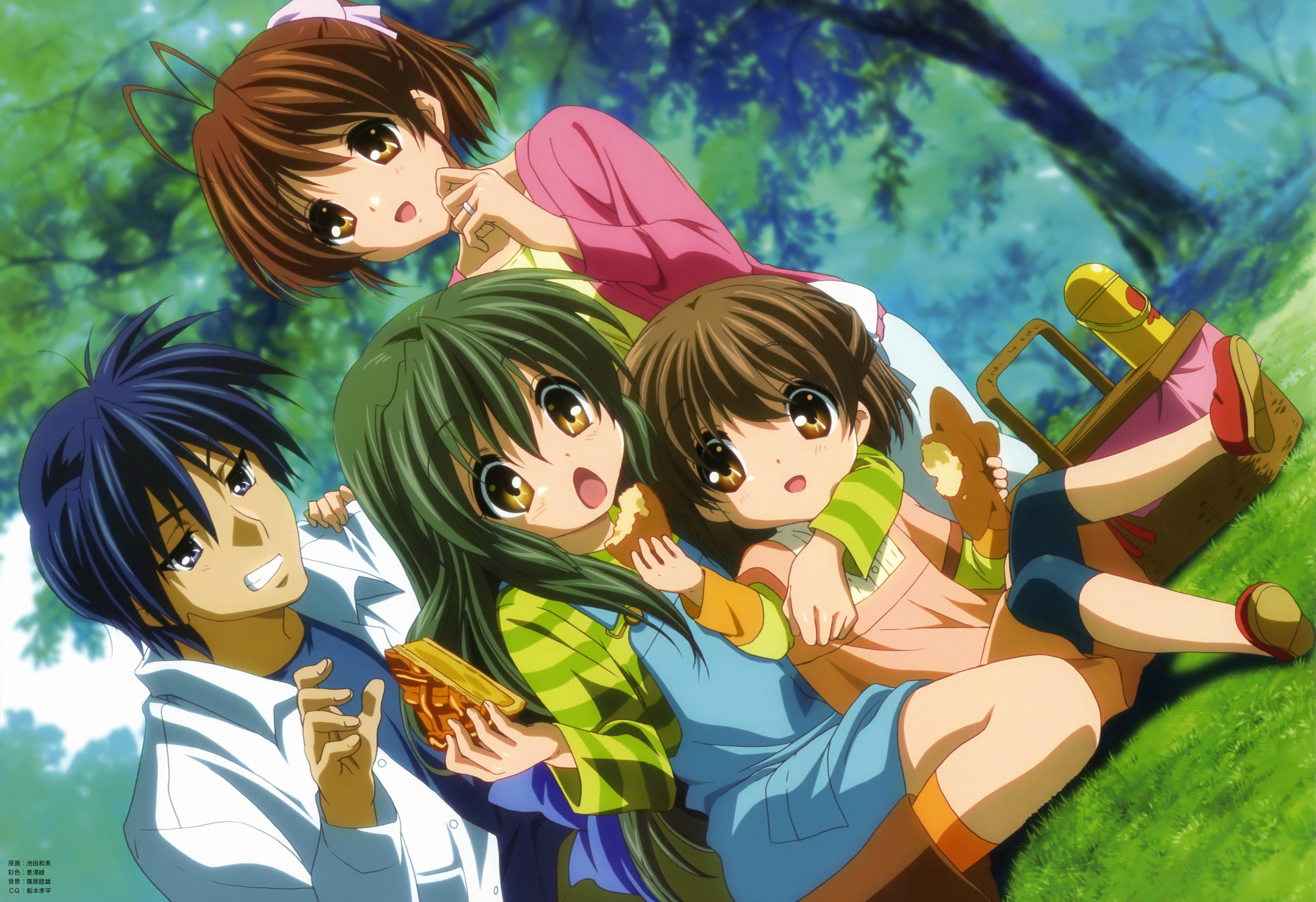 5970x4090 Clannad, #anime, #Furukawa Nagisa, #Ushio Okazaki, #Tomoya Okazaki, Desktop