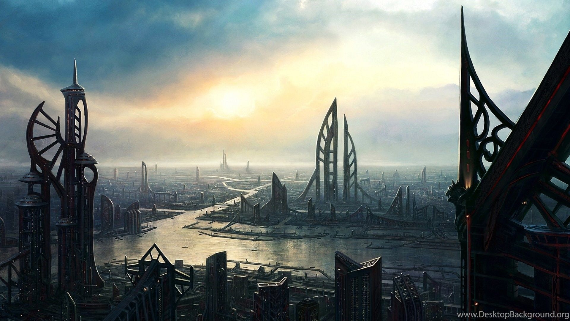 1920x1080 High Resolution Amazing Fantasy Sci Fi City Wallpaper HD 21 Full, Desktop