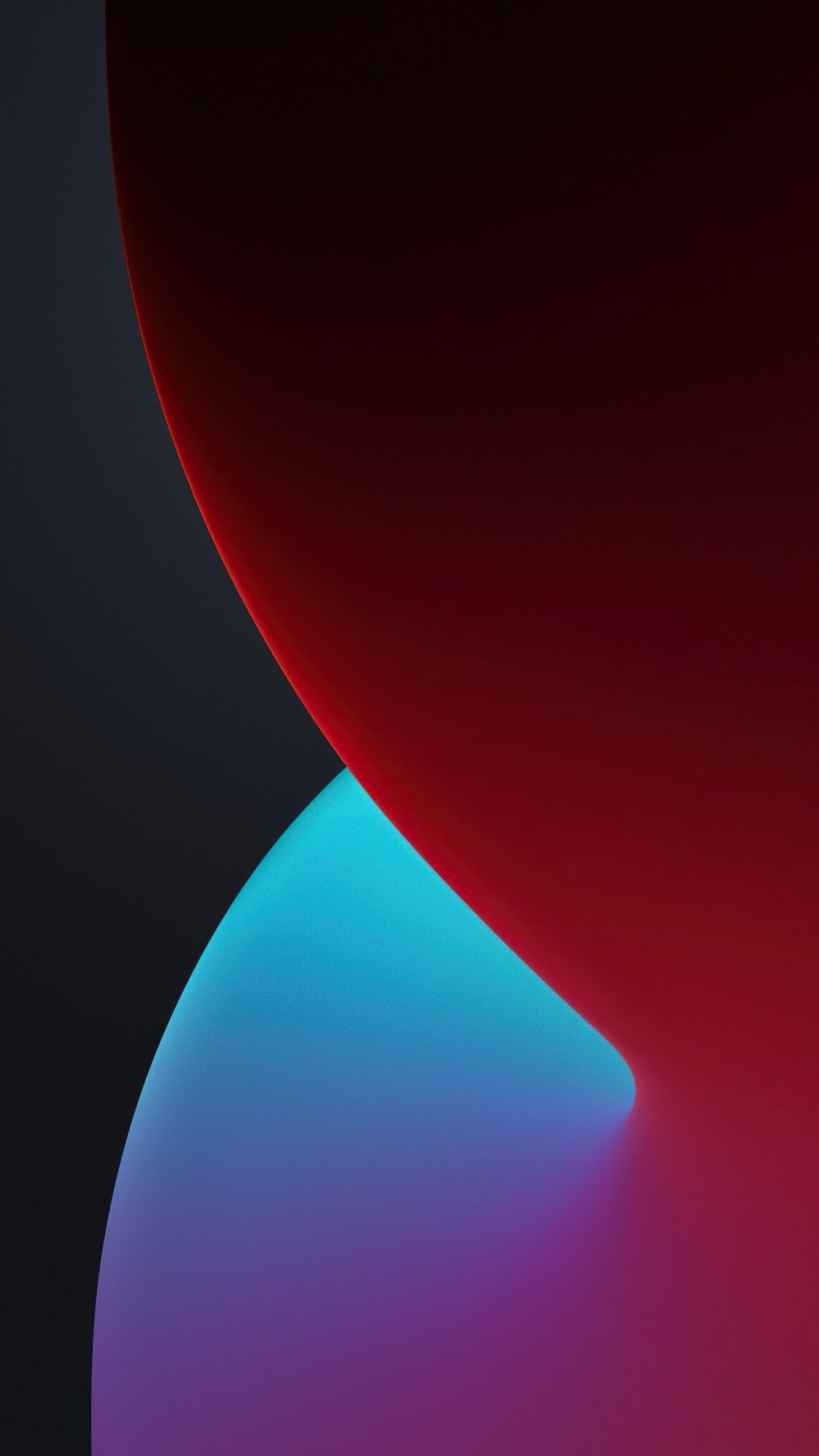 1250x2210 iOS 14 4K Wallpaper, WWDC, iPhone iPadOS, Dark, Red, Stock, Gradients, Phone