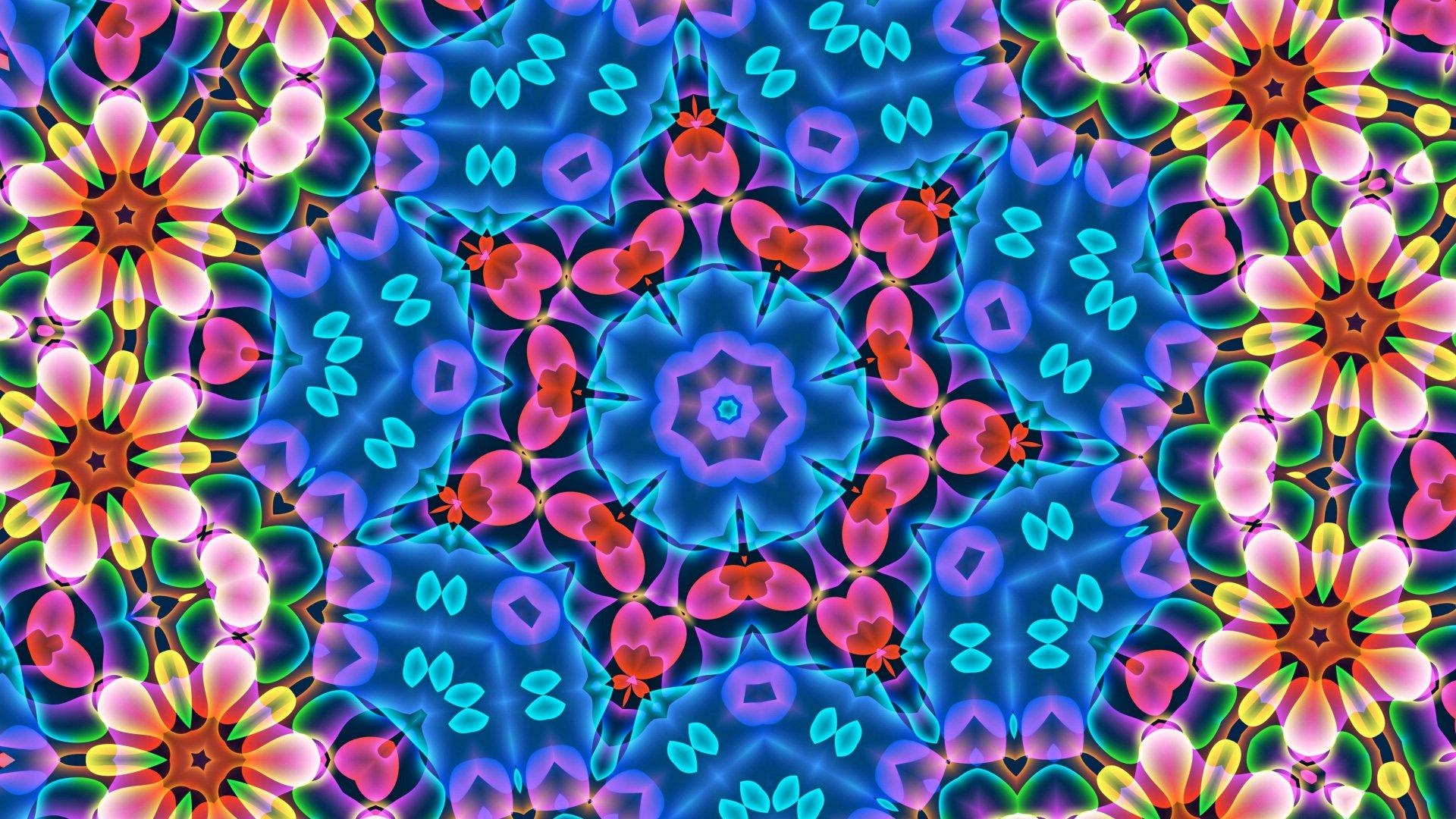 1920x1080 Flower kaleidoscope HD Wallpaper. Background Imagex1080, Desktop