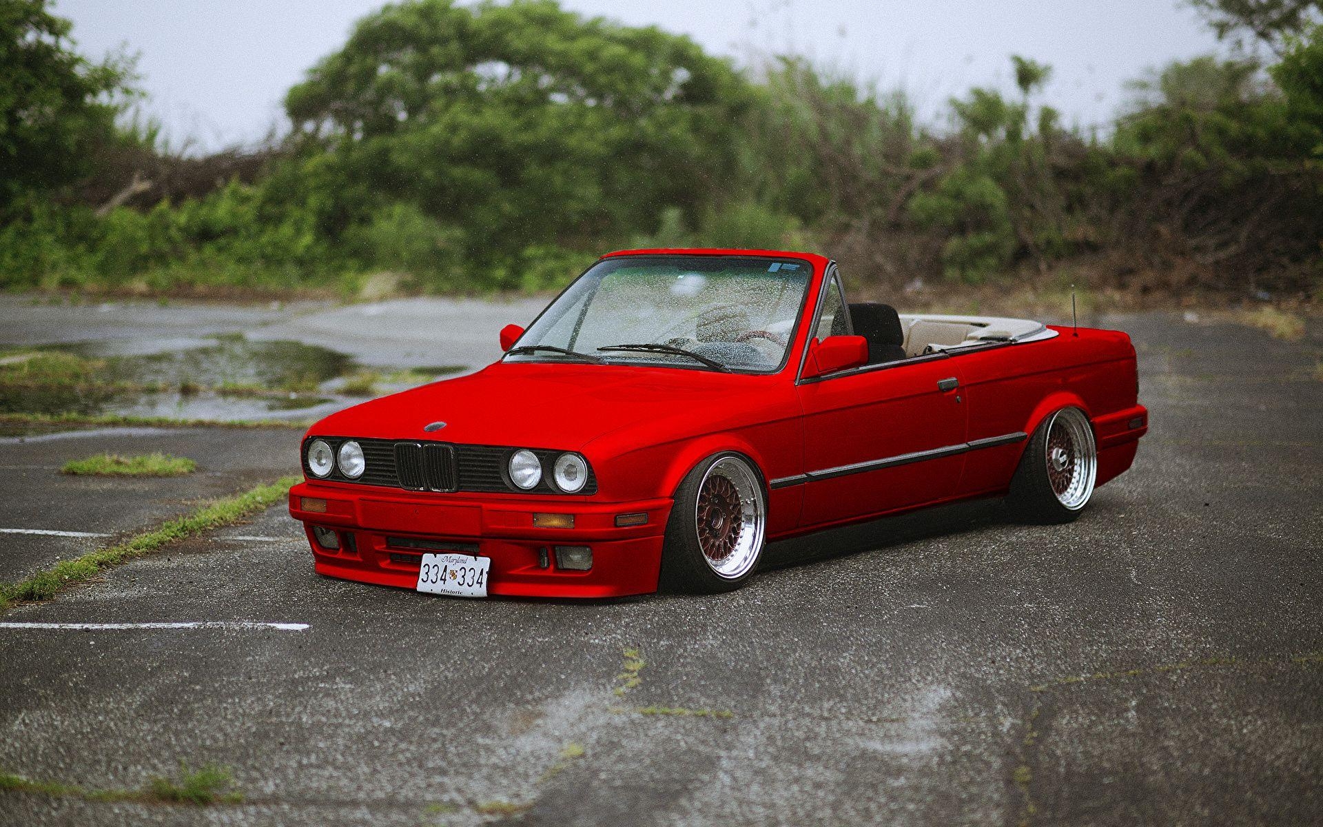 1920x1200 Picture BMW bmw, e cabrio, red Cabriolet Red auto, Desktop