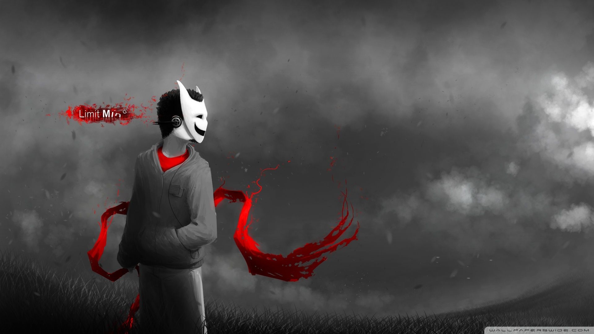 1920x1080 Anime Boy With A Mask, Desktop