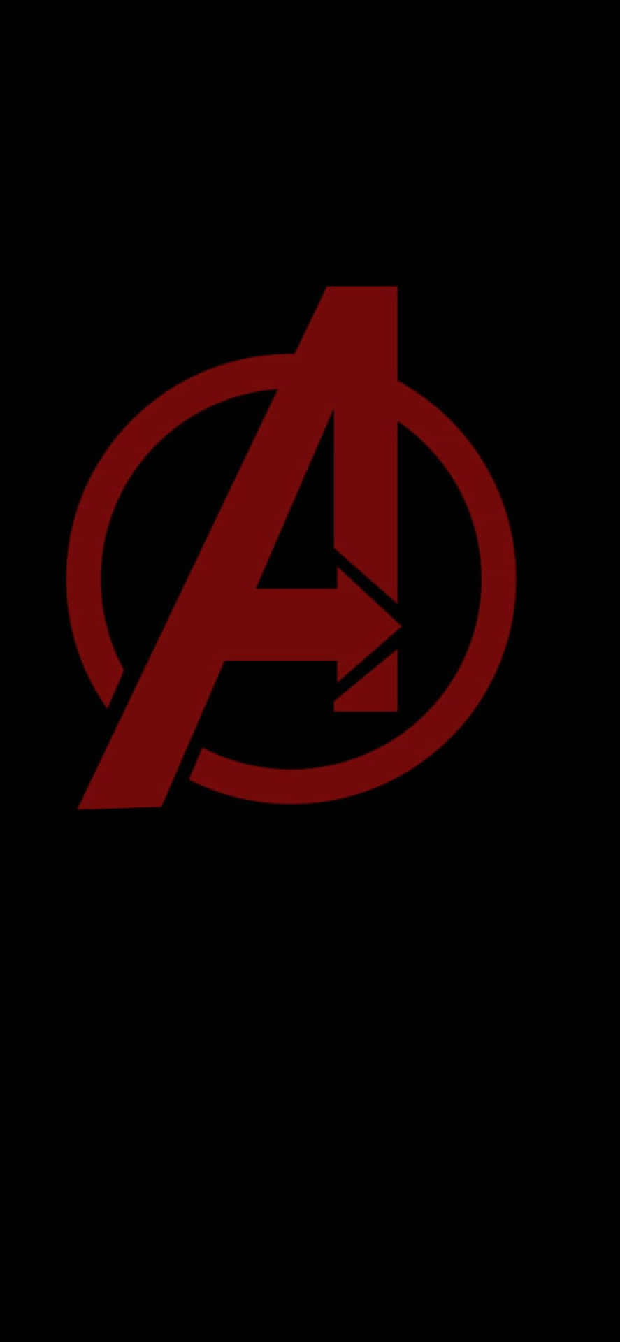 890x1920 Download Dark Minimalist iPhone XS Avengers Logo Background, Phone