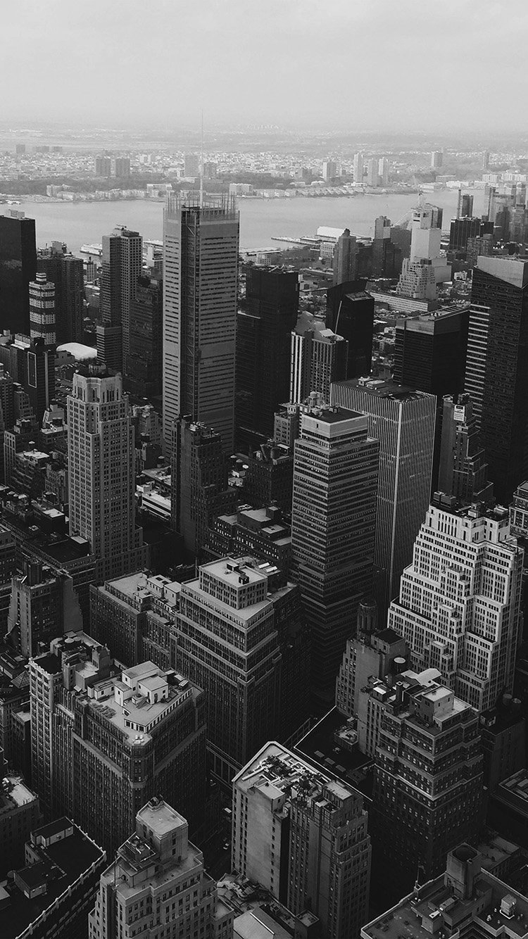 750x1340 Cityview Sky Newyork Hm River Bw Dark, Phone