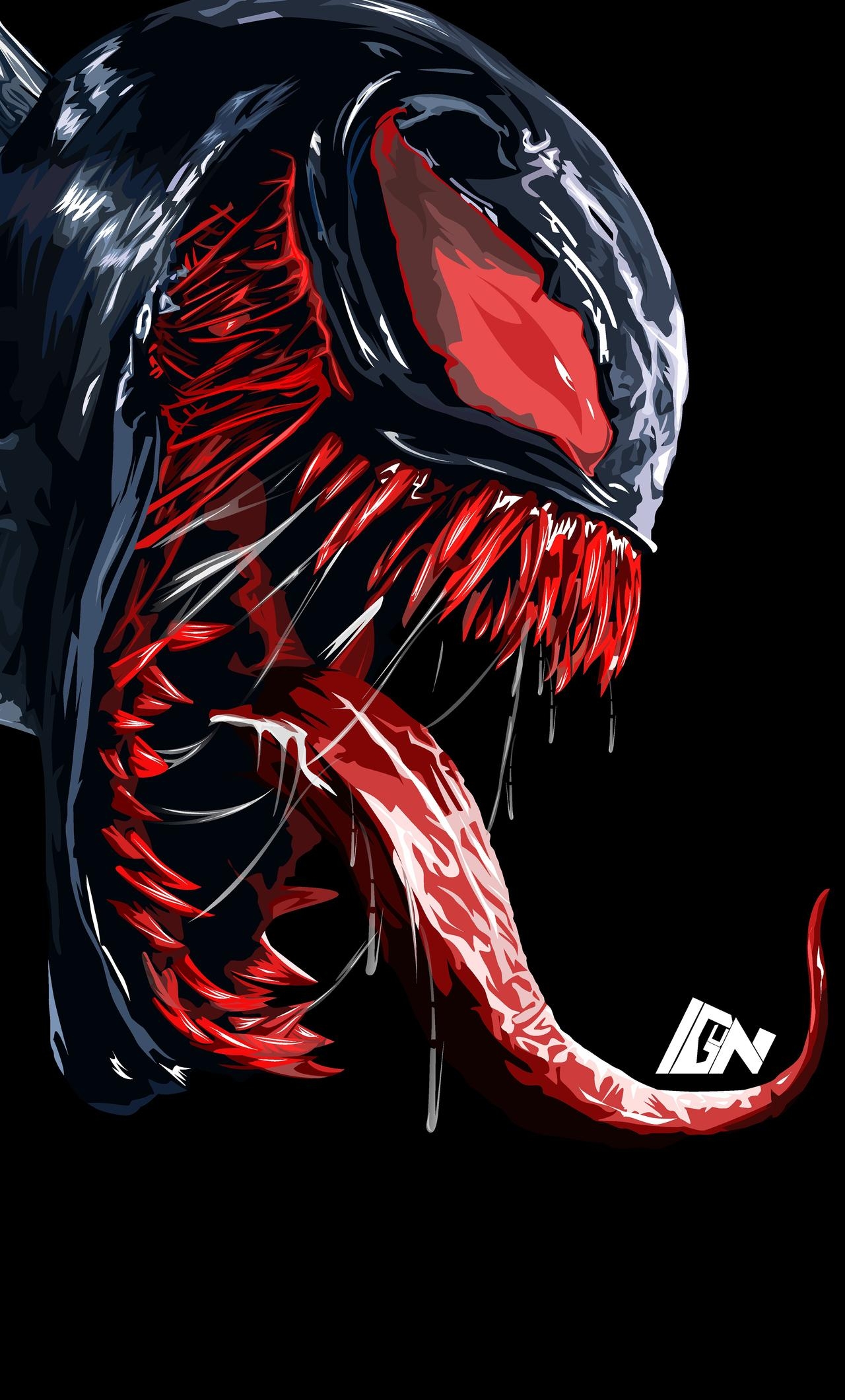 1280x2120 Red Venom Artwork 4k iPhone HD 4k Wallpaper, Image, Phone