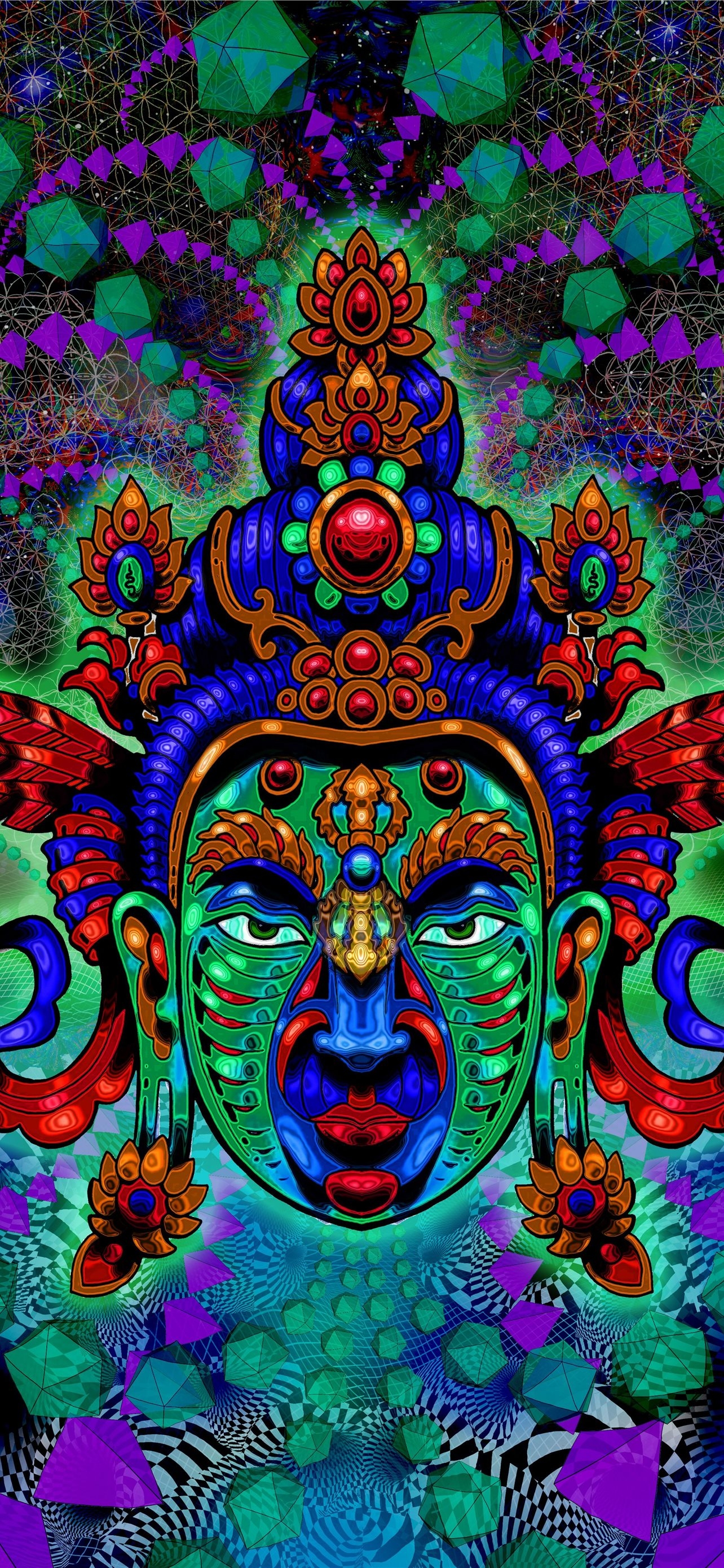 1290x2780 psychedelic buddha Google Search iPhone Wallpaper Free Download, Phone