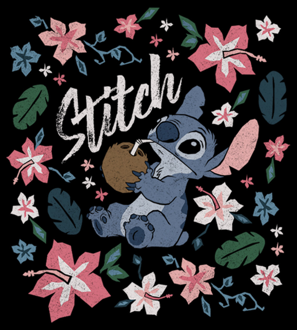 1030x1140 Junior's Lilo & Stitch Flowers And A Coconut T Shirt, Phone