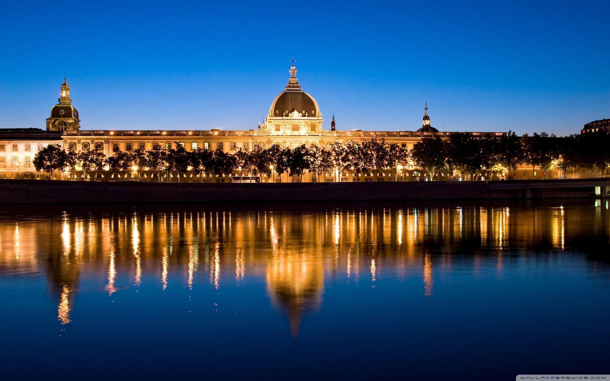 2560x1600 Lyon, France At Night HD desktop wallpaper, High Definition, Desktop