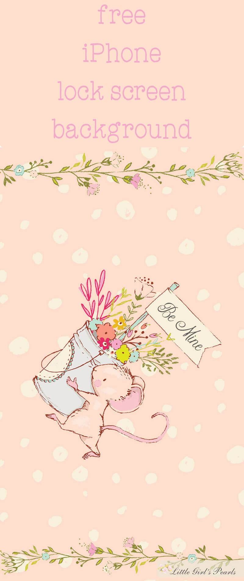 800x1910 Be Mine Floral Mouse Phone Wallpaper, Phone