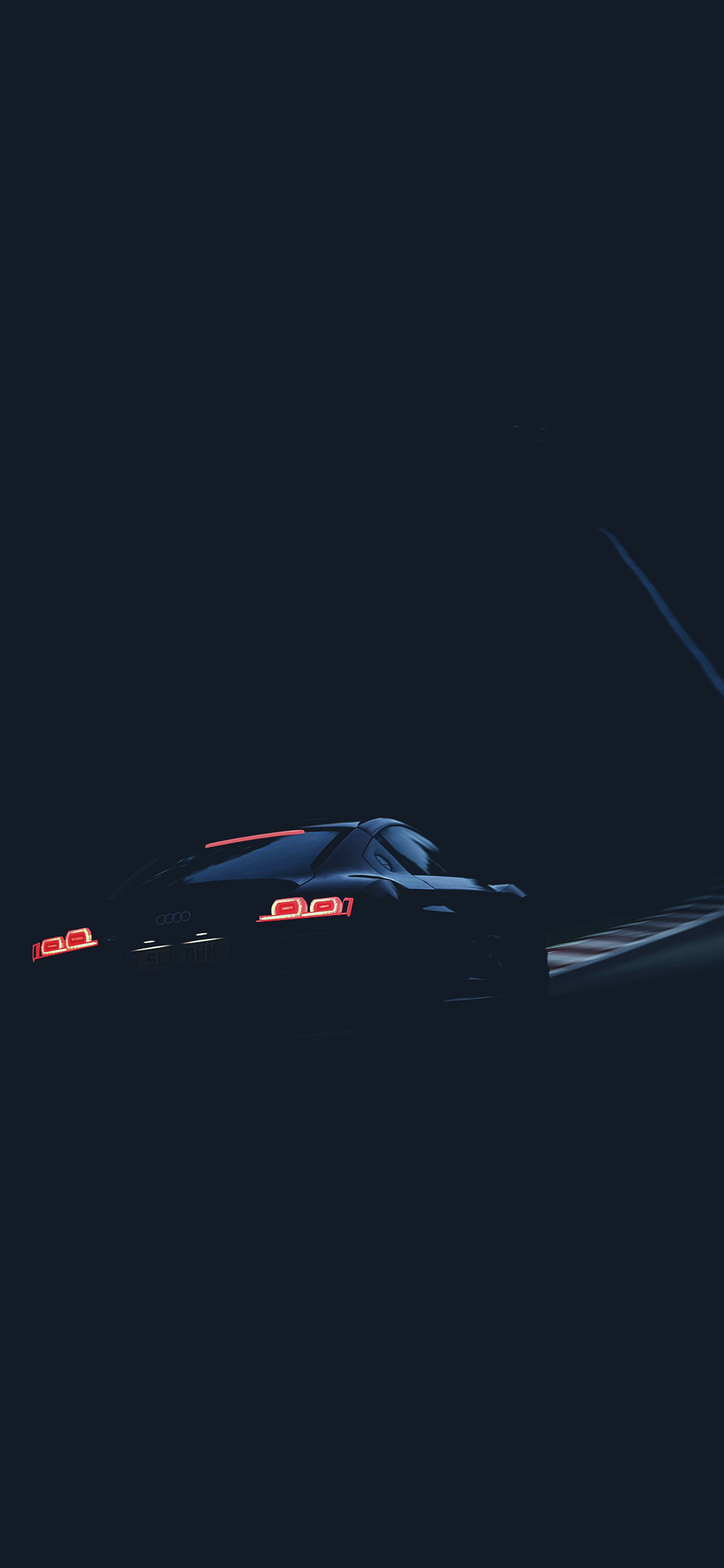 1130x2440 iPhone X wallpaper. audi car drive blue dark road street, Phone