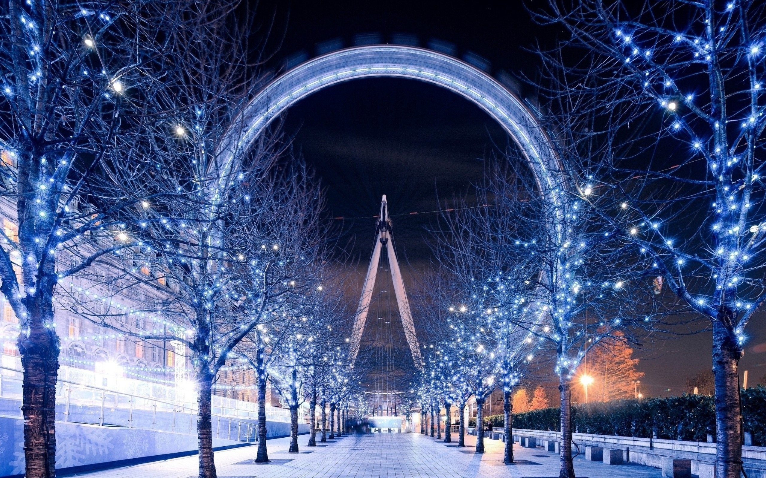 2560x1600 London eye in a winter time [2560x1440], Desktop