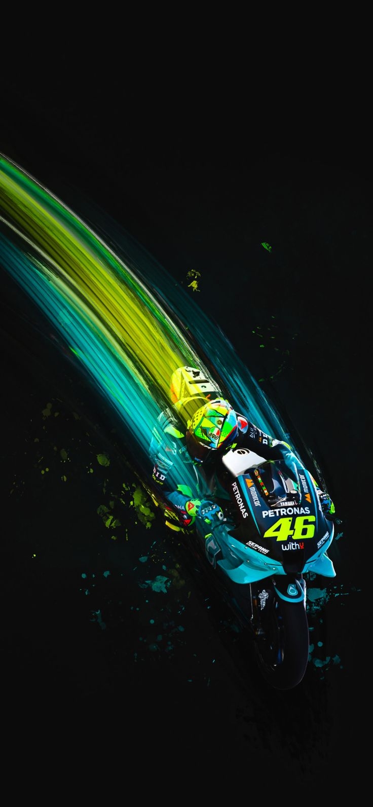 740x1600 Valentino Rossi Petronas SRT MotoGP Ink, Phone