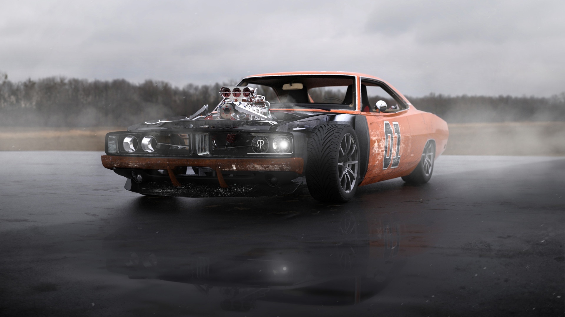 1920x1080 Wallpaper, Rostislav Prokop, General Lee, car, vehicle, Desktop