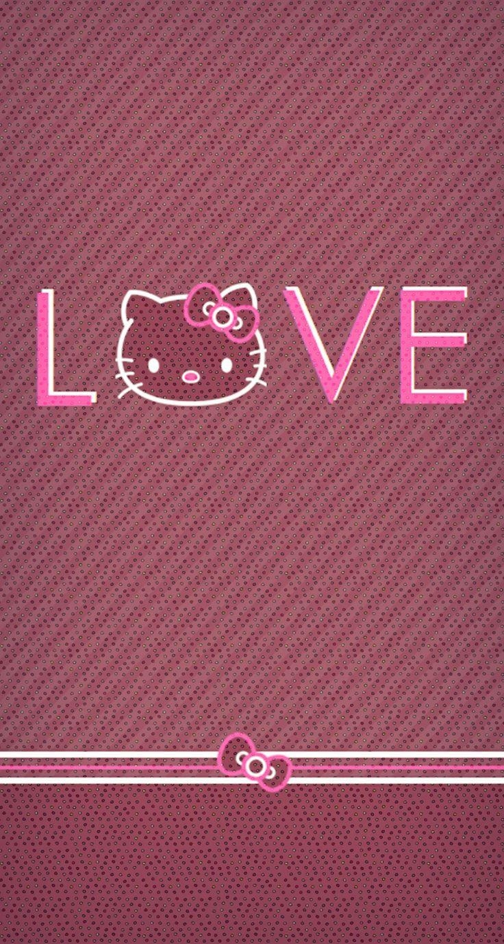 740x1380 Hello Kitty Pink And Black Love Wallpaper High Quality On Wallpaper, Phone