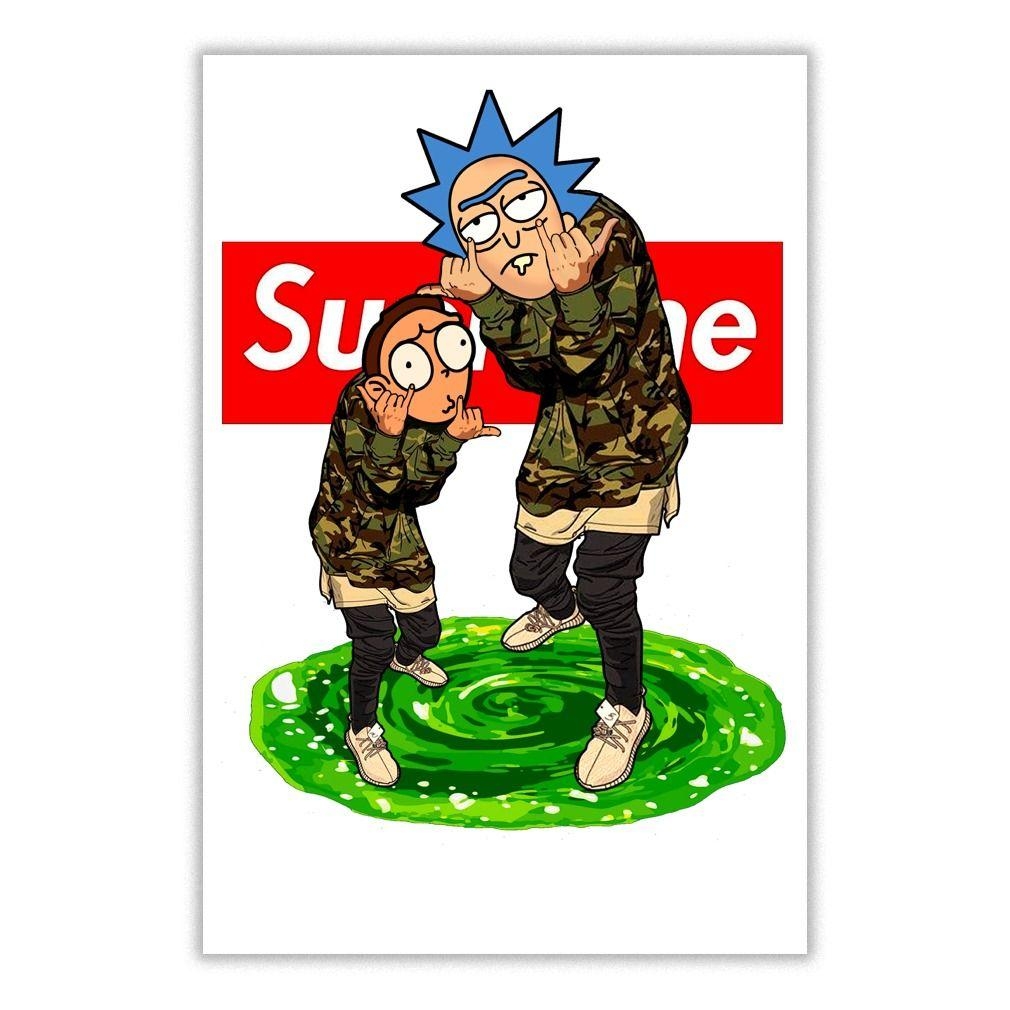 1010x1010 Rick and Morty Supreme wallpaper. Patches. Supreme wallpaper, Rick, Phone