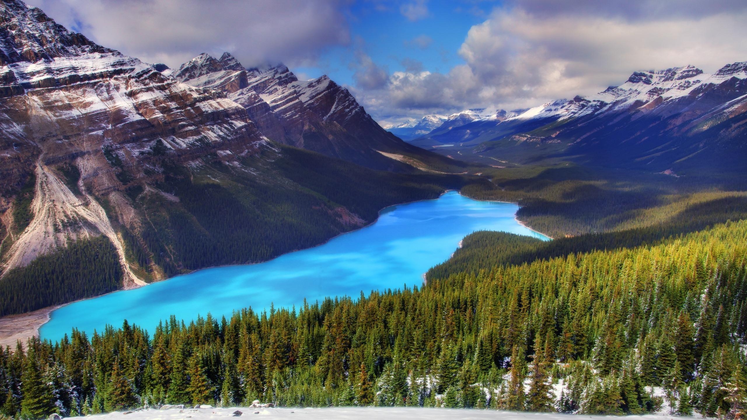 2560x1440 Moraine Lake Landscape Banff National Park Canada Blue Lake Rocky, Desktop