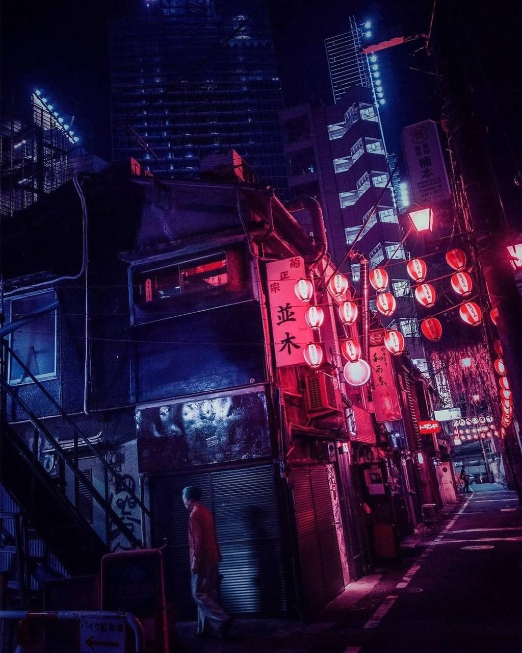 1030x1280 Neon Tokyo night wallpaper by.zedge.net, Phone