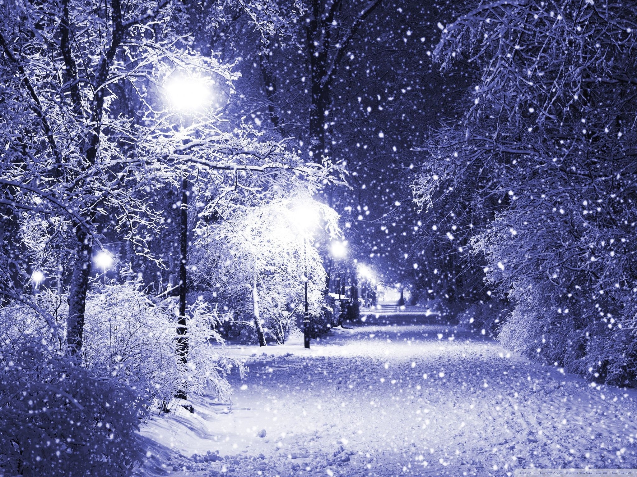 2050x1540 Winter Night Ultra HD Desktop Background Wallpaper for: Multi Display, Dual Monitor, Tablet, Desktop