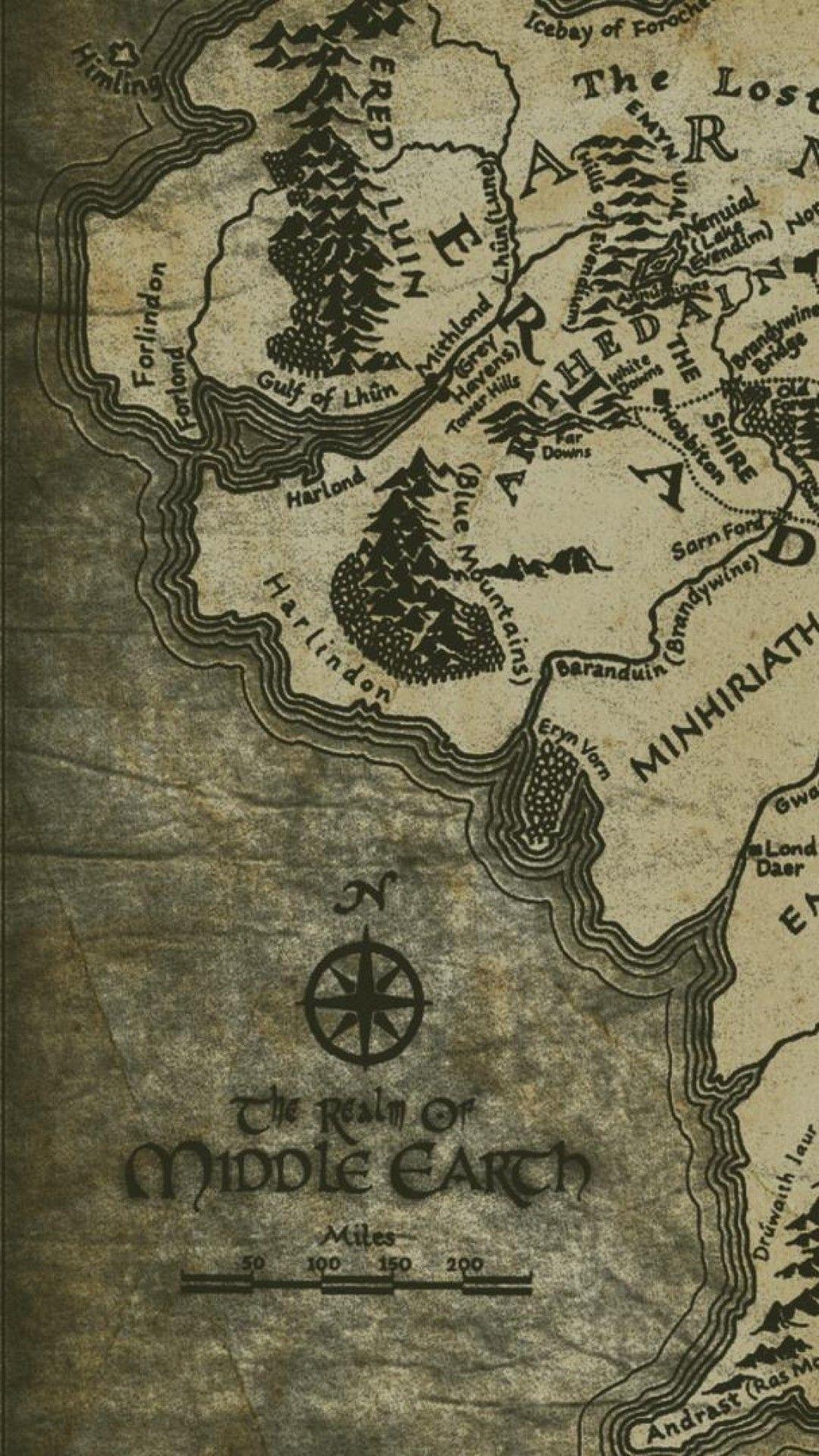 1080x1920 The Lord of the Rings iPhone Wallpaper HD. iPhone Wallpaper. Middle earth map, The hobbit, Lord of the rings, Phone