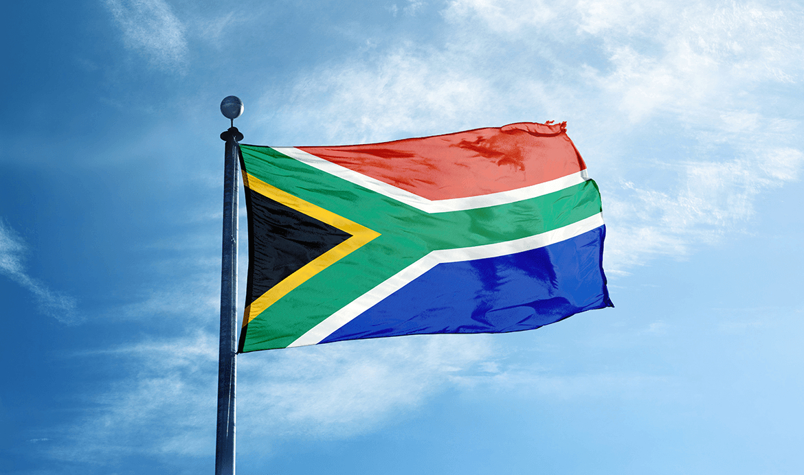 1170x700 South Africa National Flag Wallpaper, Desktop