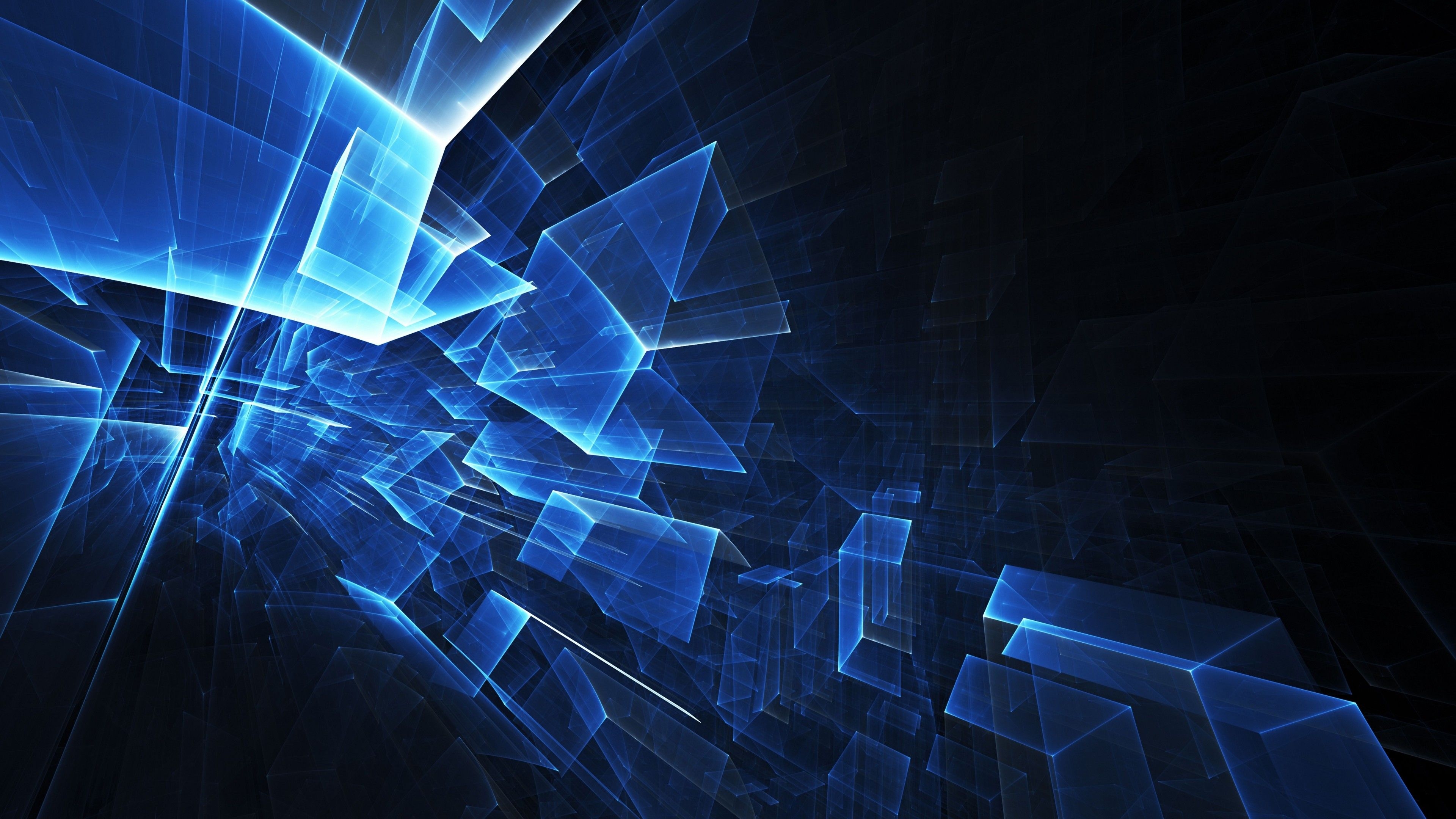 3840x2160 Abstract Blue Gaming 4K 8K HD, Desktop