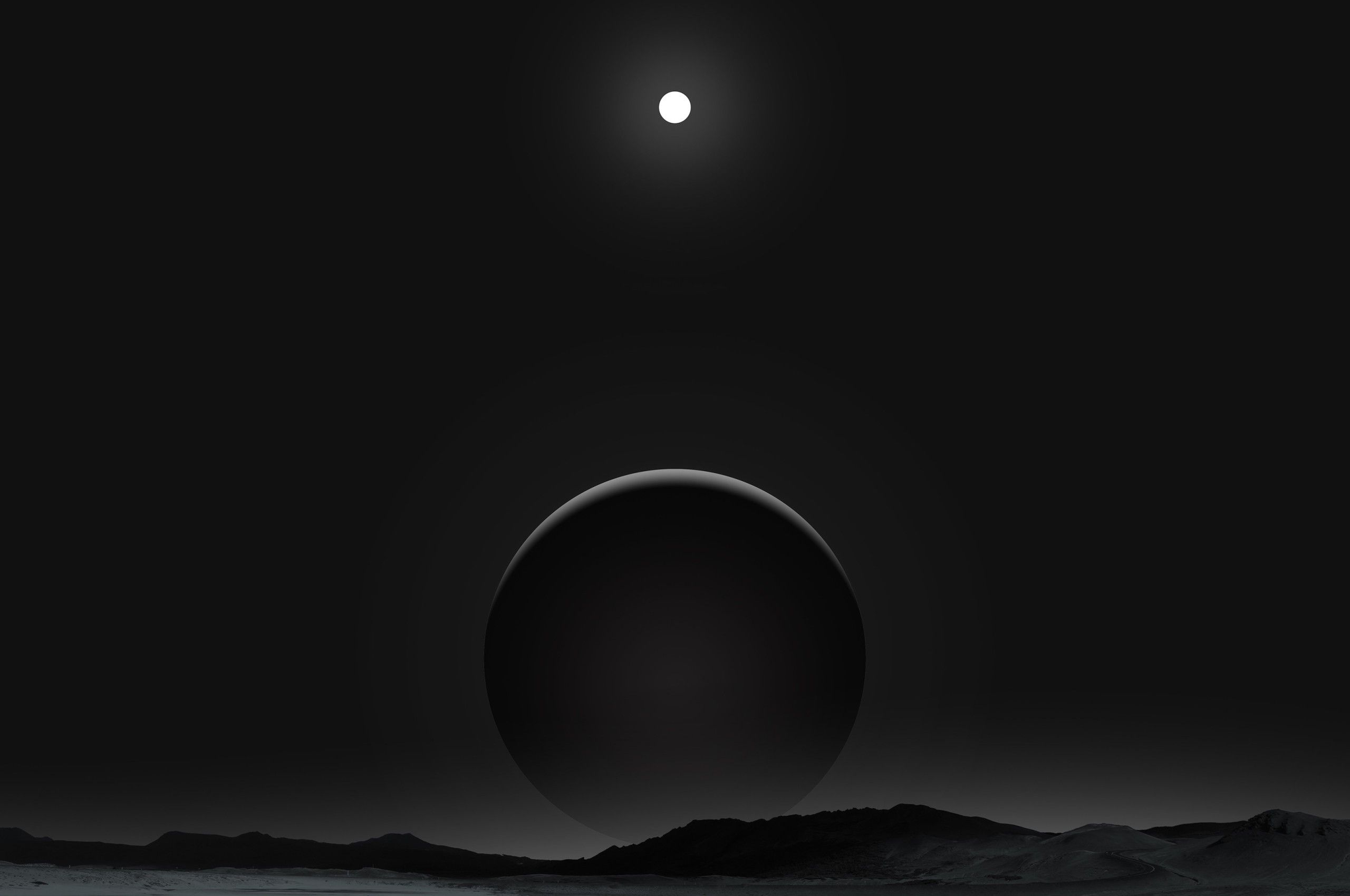 2560x1700 Moon Light Black Wallpaper, Desktop