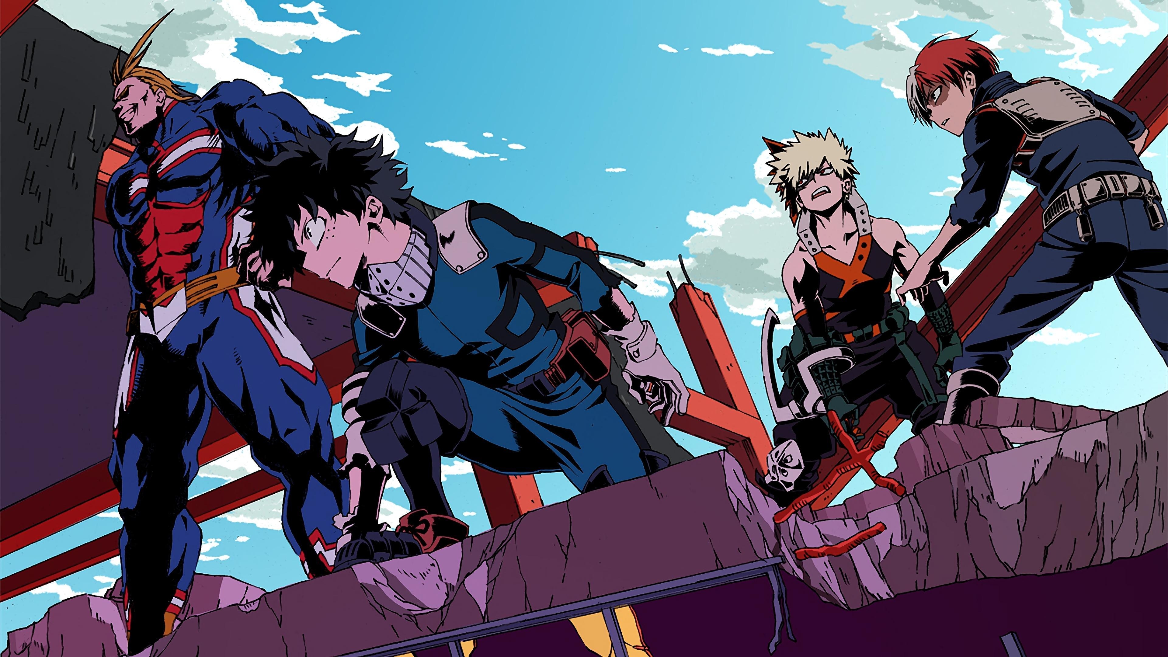 3840x2160 All Might / Izuku Midoriya / Katsuki Bakugo / Shoto Todoroki 4k, Desktop