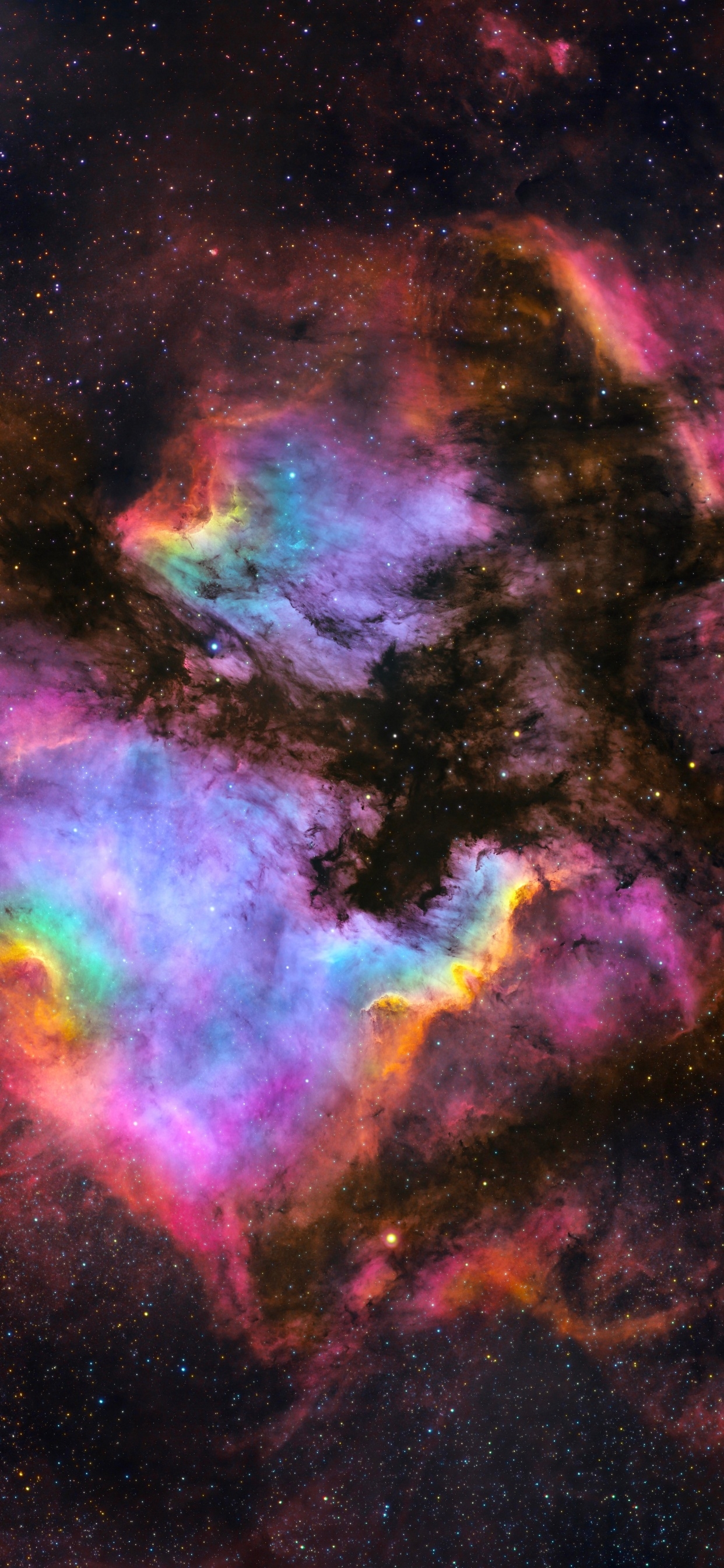 1250x2690 Nebula Wallpaper 4K, Astrophotography, Stars, Colorful, Phone