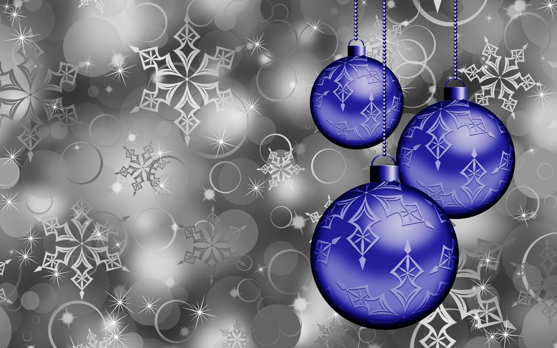 1920x1200 Blue Christmas Ornaments HD Wallpaper, Desktop