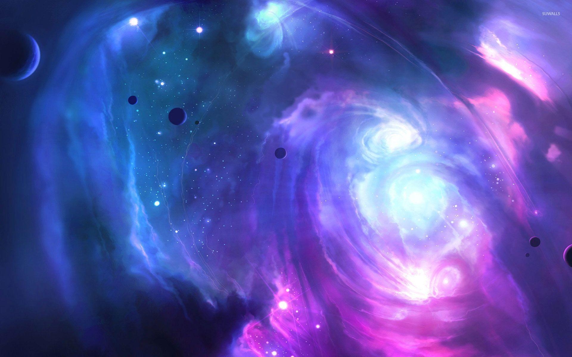 1920x1200 Pink and blue galaxy wallpaper wallpaper, Desktop