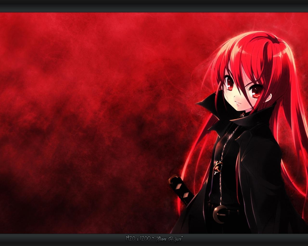 1280x1030 Red Anime Wallpaper, Desktop