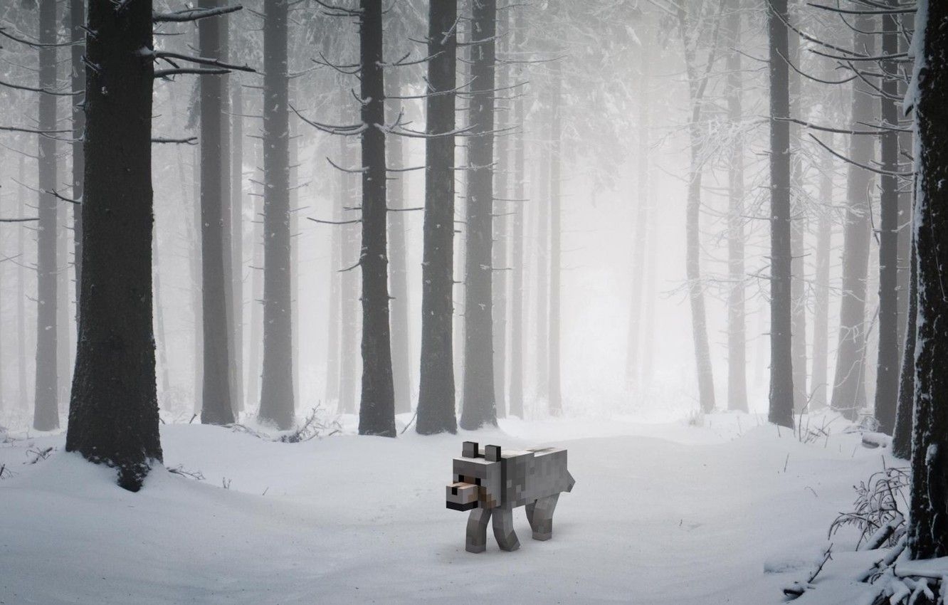 1340x850 Minecraft Winter Wallpaper Free Minecraft Winter Background, Desktop