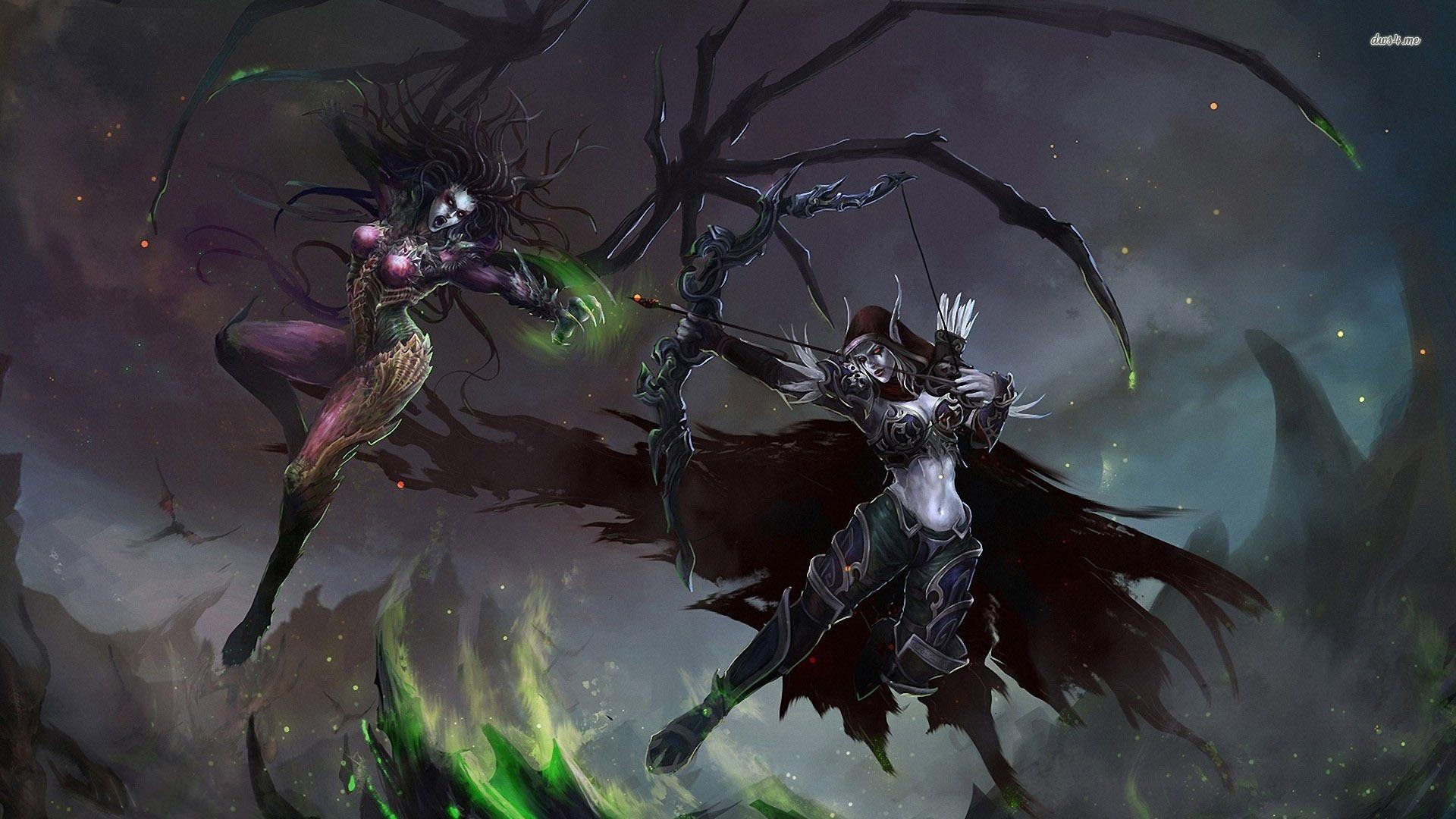 1920x1080 Sarah Kerrigan vs Sylvanas Windrunner wallpaper wallpaper - #, Desktop