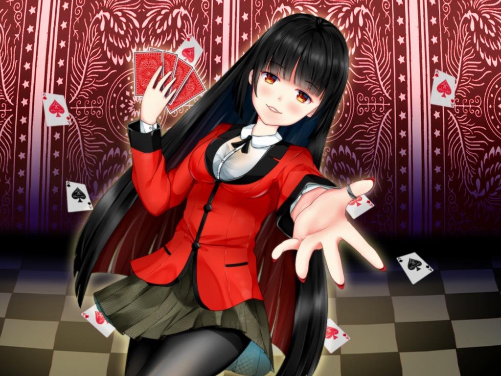 1030x770 Downaload Poker, anime girl, Yumeko Jabami, Kakegurui wallpaper, Desktop