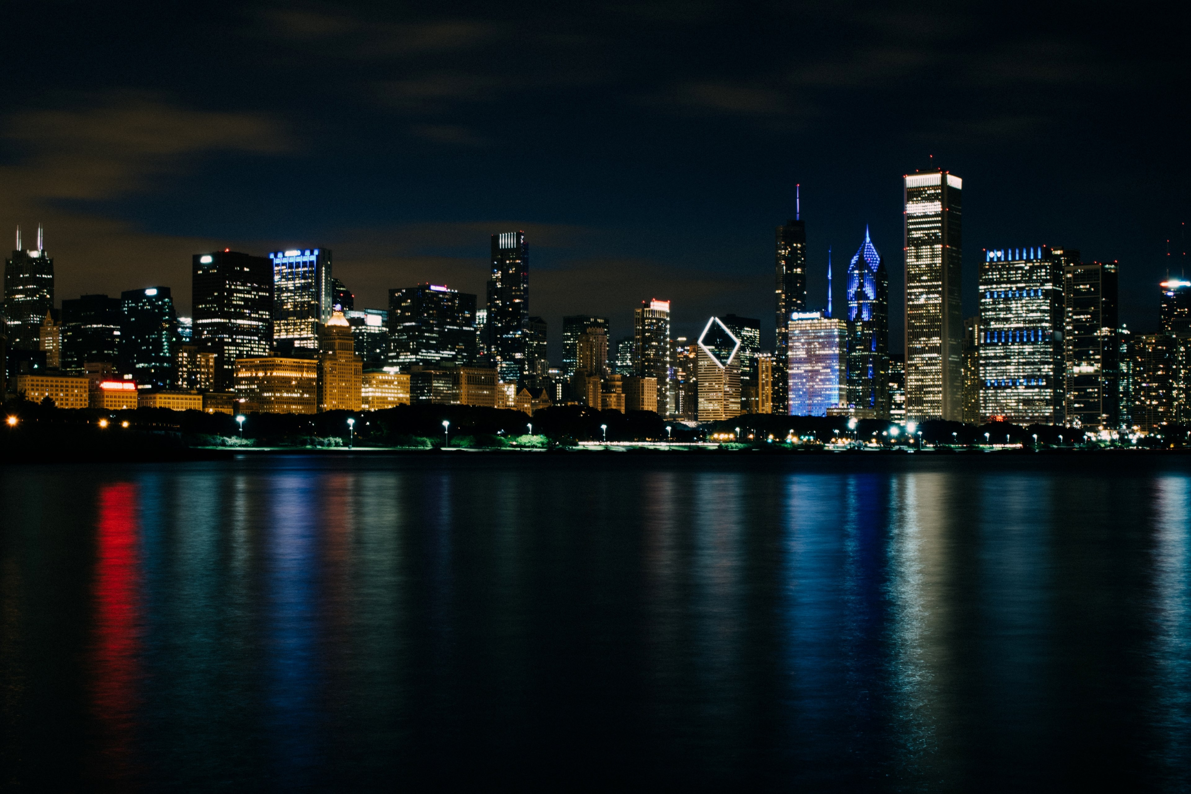 3840x2560 Wallpaper / city downtown downtown chicago and dark HD 4k wallpaper free download, Desktop