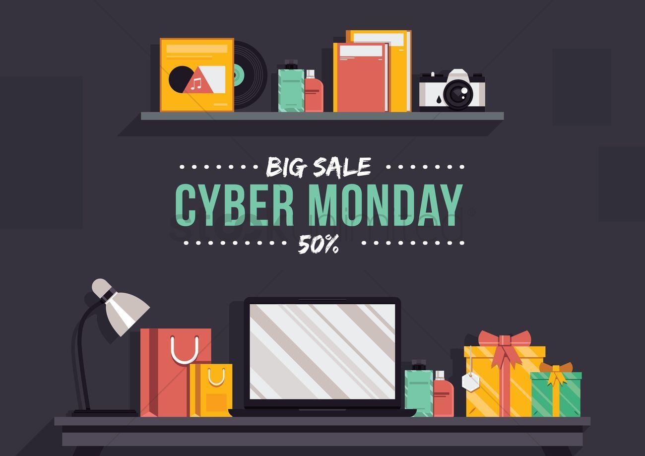 1300x920 Cyber monday big sale wallpaper Vector Image, Desktop