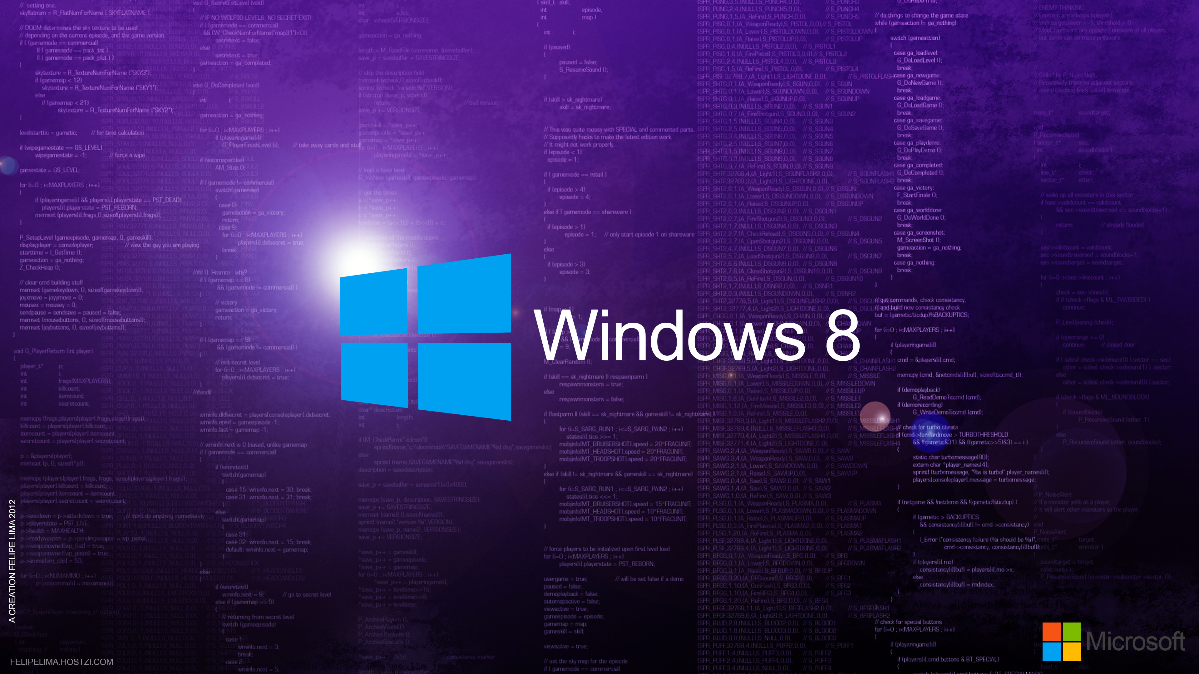 3840x2160 Purple Windows 8 Wallpaper Widescreen, Desktop