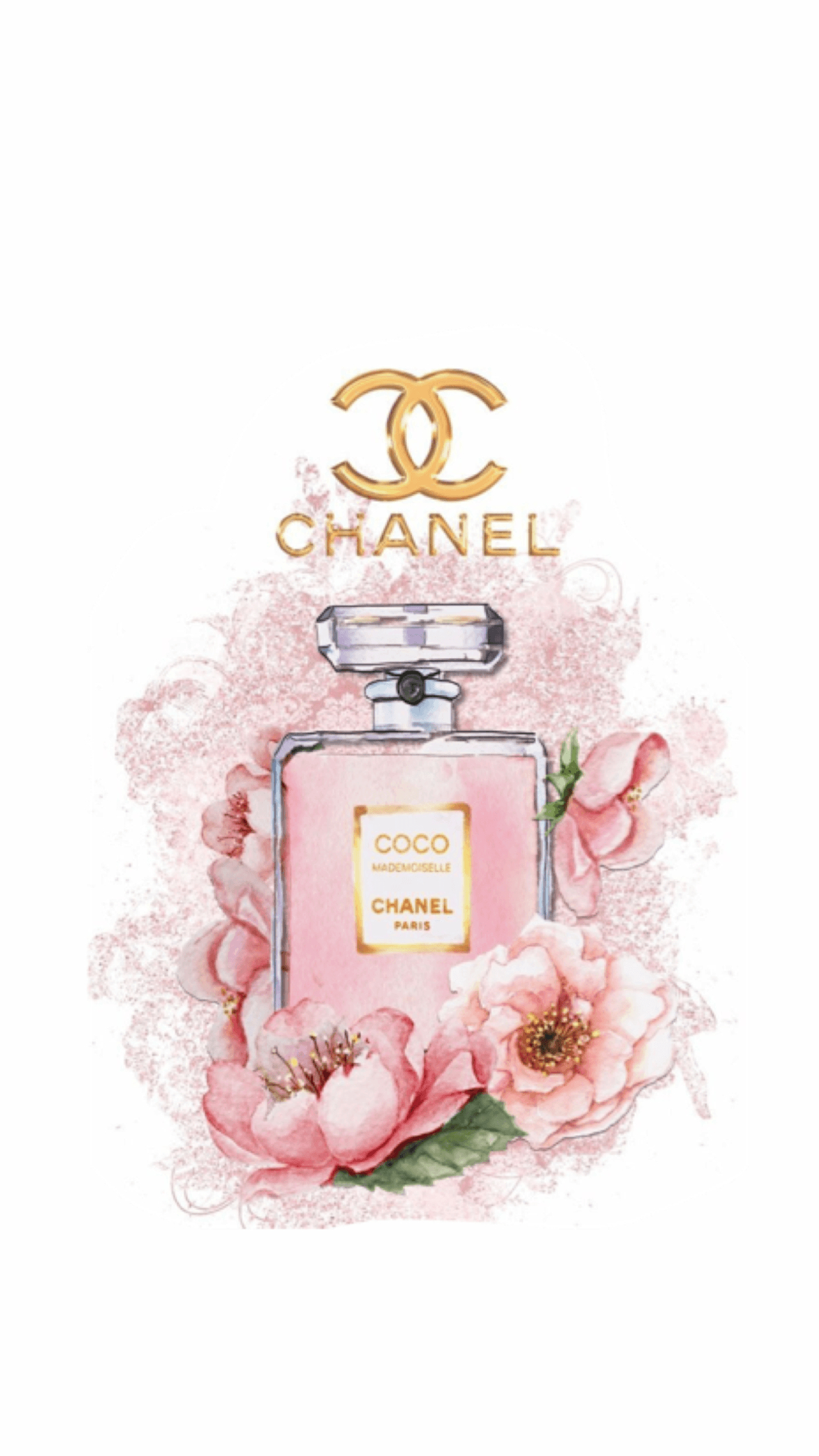 1250x2210 Wallpaper. Chanel wall art, Perfume art, Chanel wallpaper, Phone