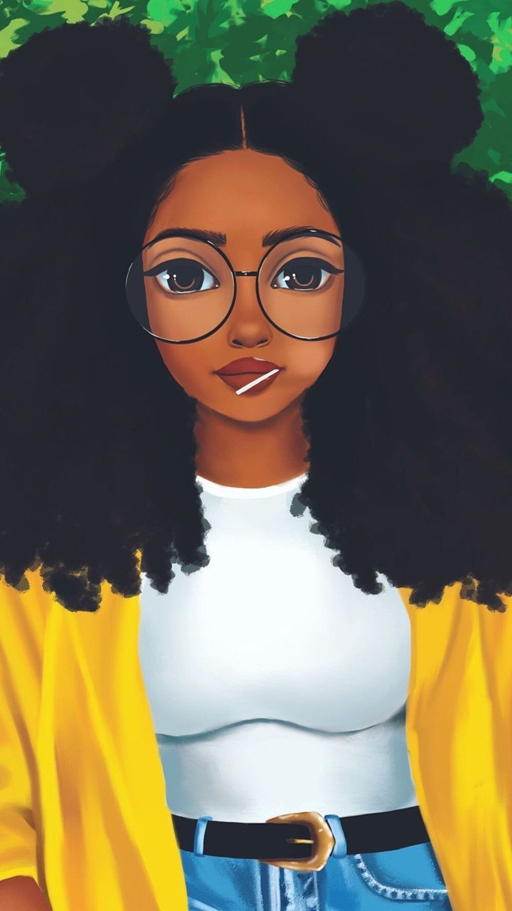 720x1280 Cute Black girls wallpaper for girls wallpaper app. Drawings of black girls, Black girl art, Black girl cartoon, Phone