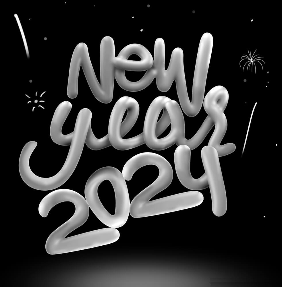 990x1000 Happy New Year 2024 HD Image Free Download, Phone