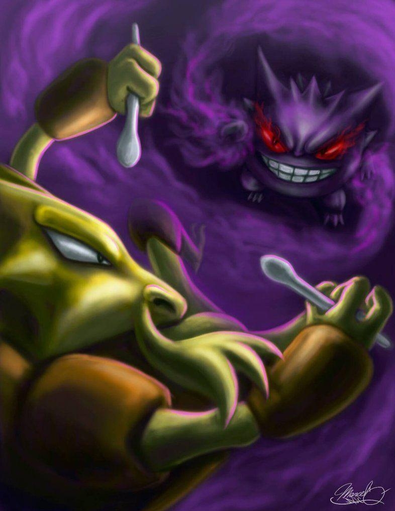 790x1020 Alakazam v Gengar, Phone