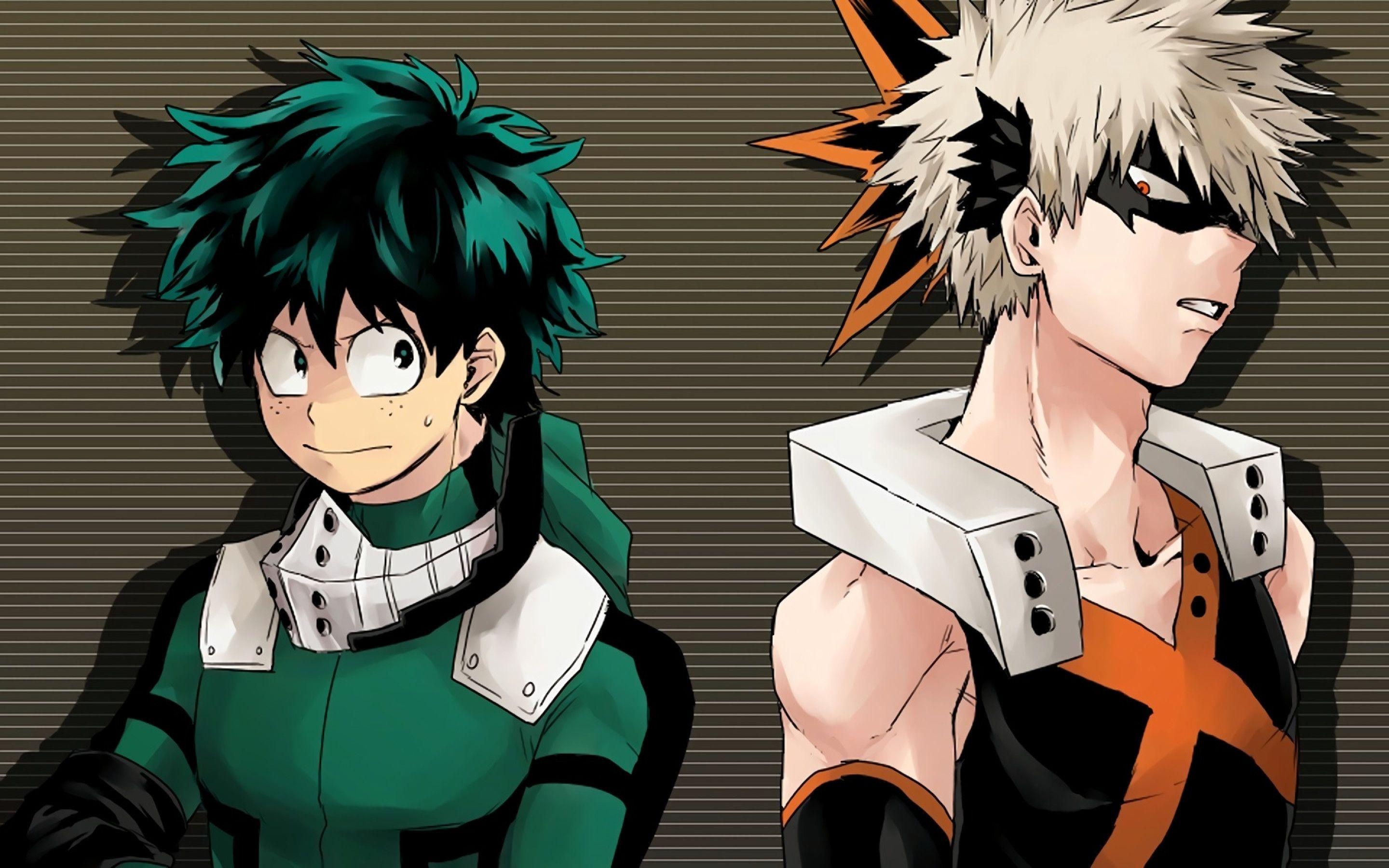 2880x1800 HD Wallpaper Izuku Midoriya and Katsuki Bakugou, Desktop