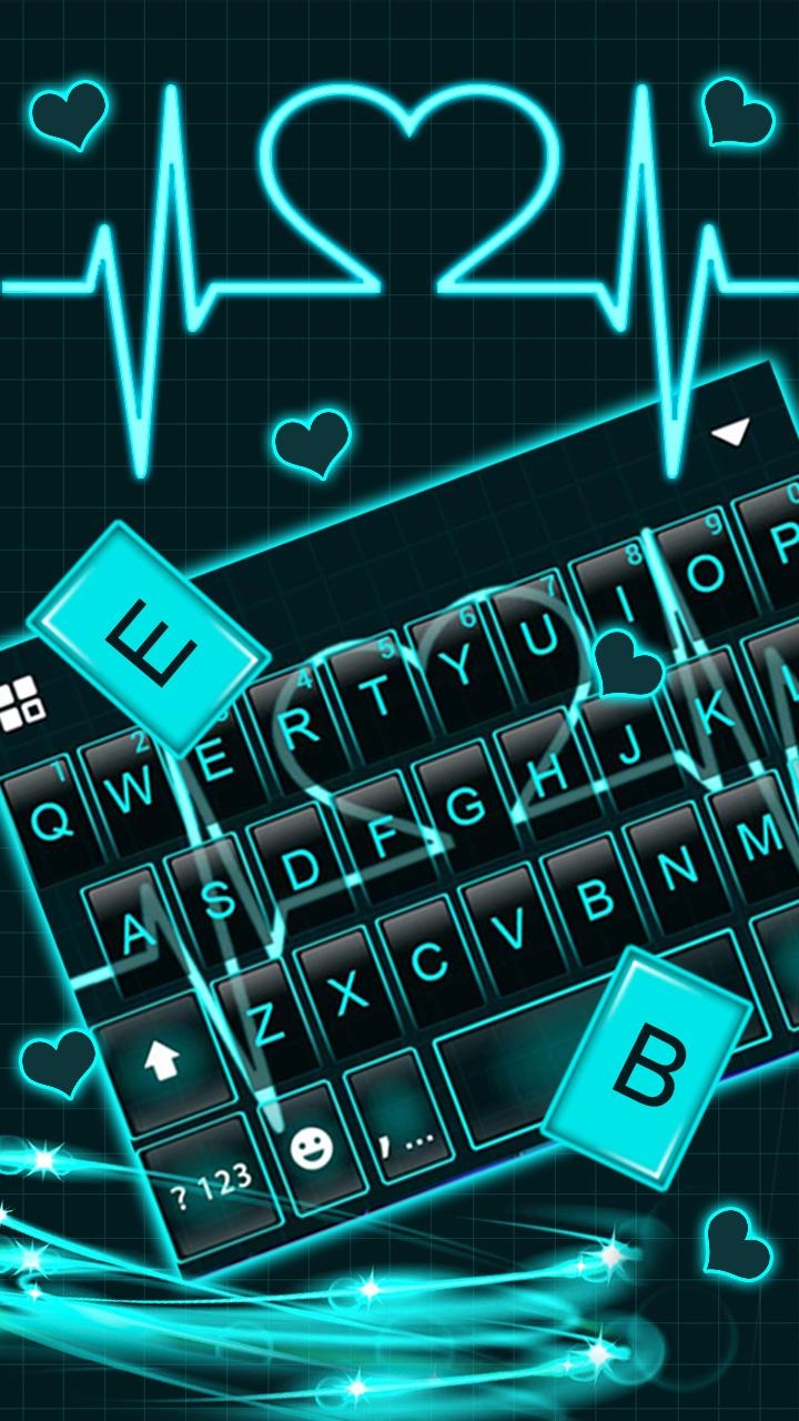 720x1280 Neon Heart Love Keyboard Theme APK 4.0.B Download for Android, Phone