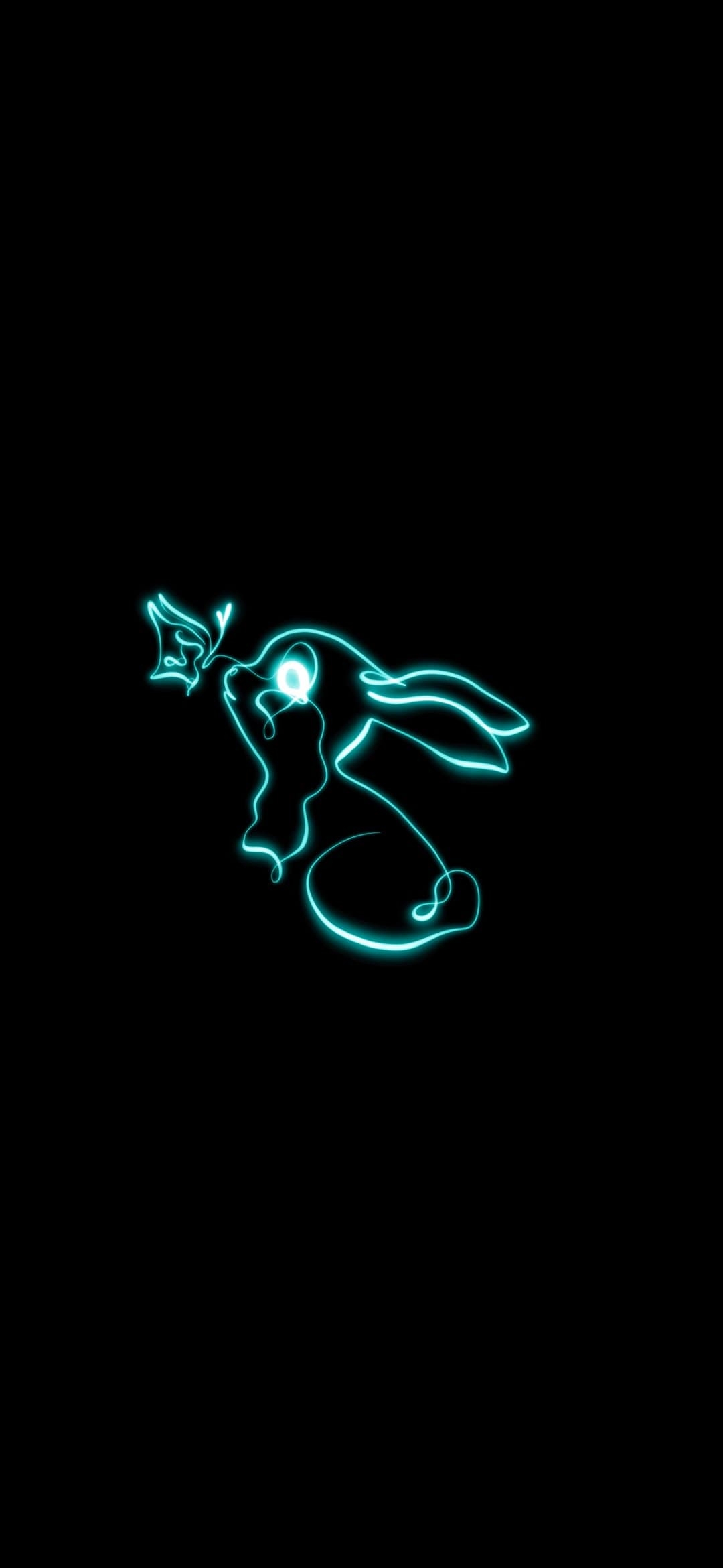 1080x2340 Bunny and Butterfly Line Art iPhone Wallpaper iPhone 13 Pro, Phone