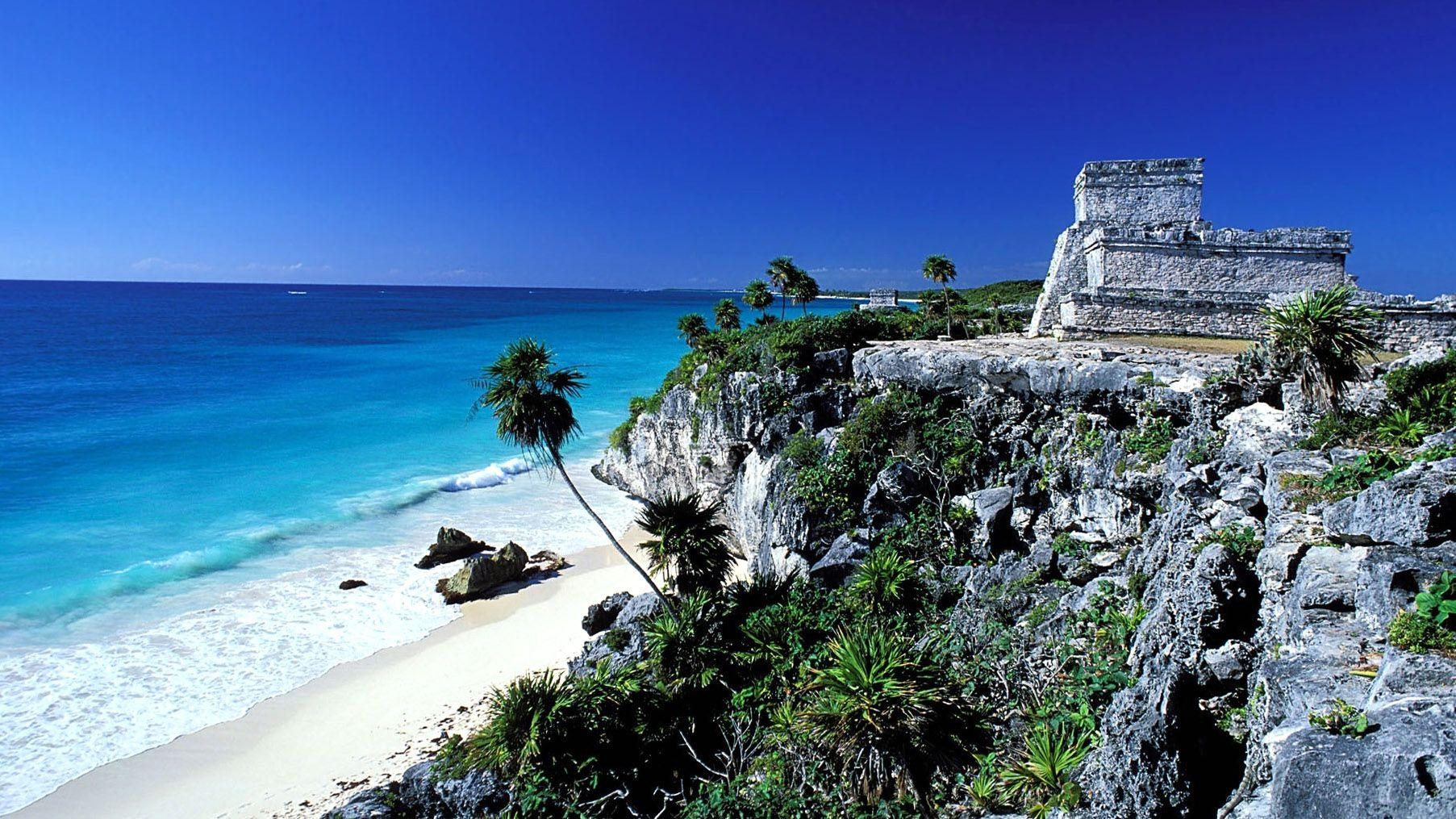 1810x1020 Tulum, Mexico, Summer, HD Sea Wallpaper, Ocean, Summer, Sun, Sky, Desktop