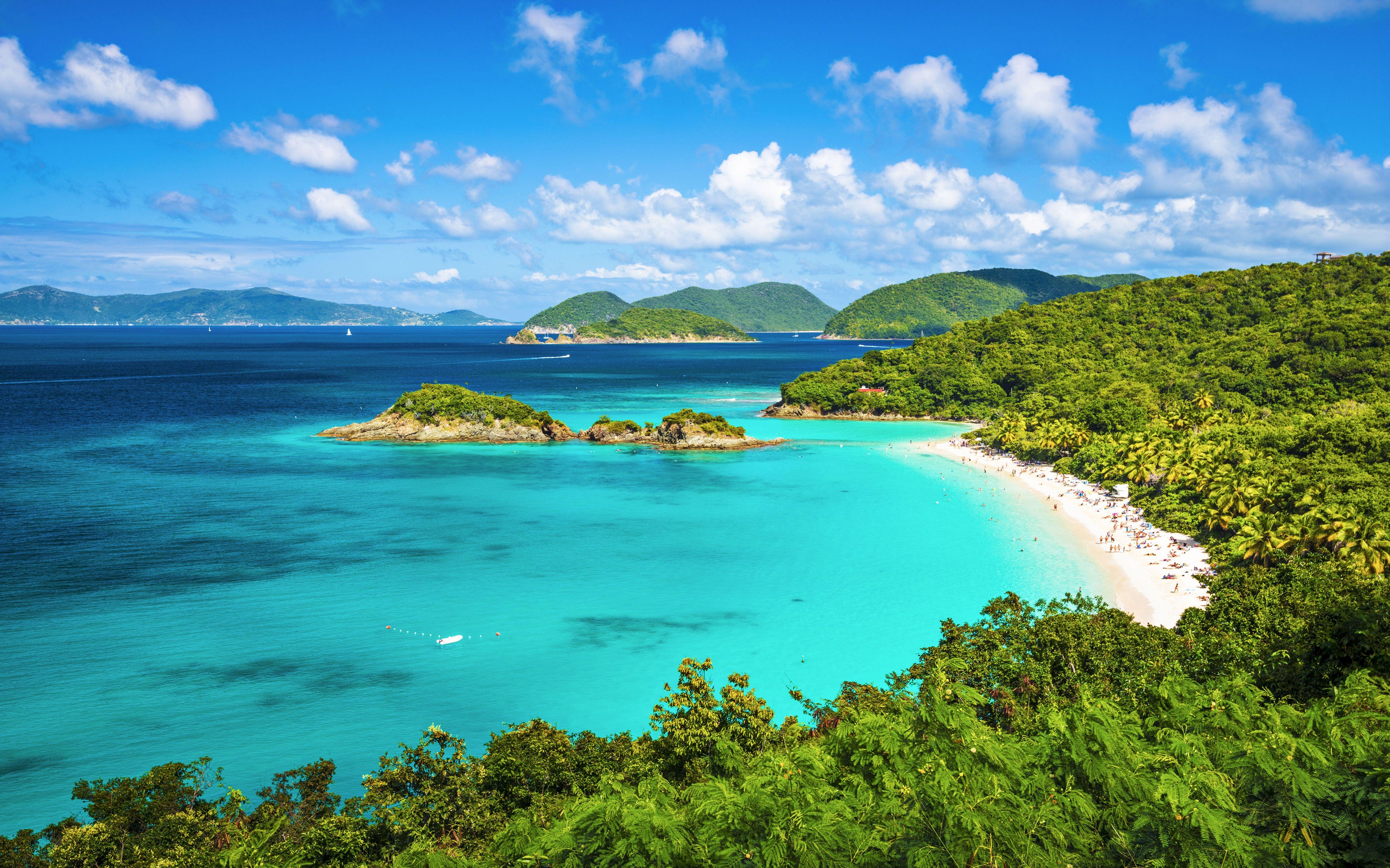 5200x3250 Beach Trunk Bay St. John Virgin Islands National Park Us Virgin, Desktop