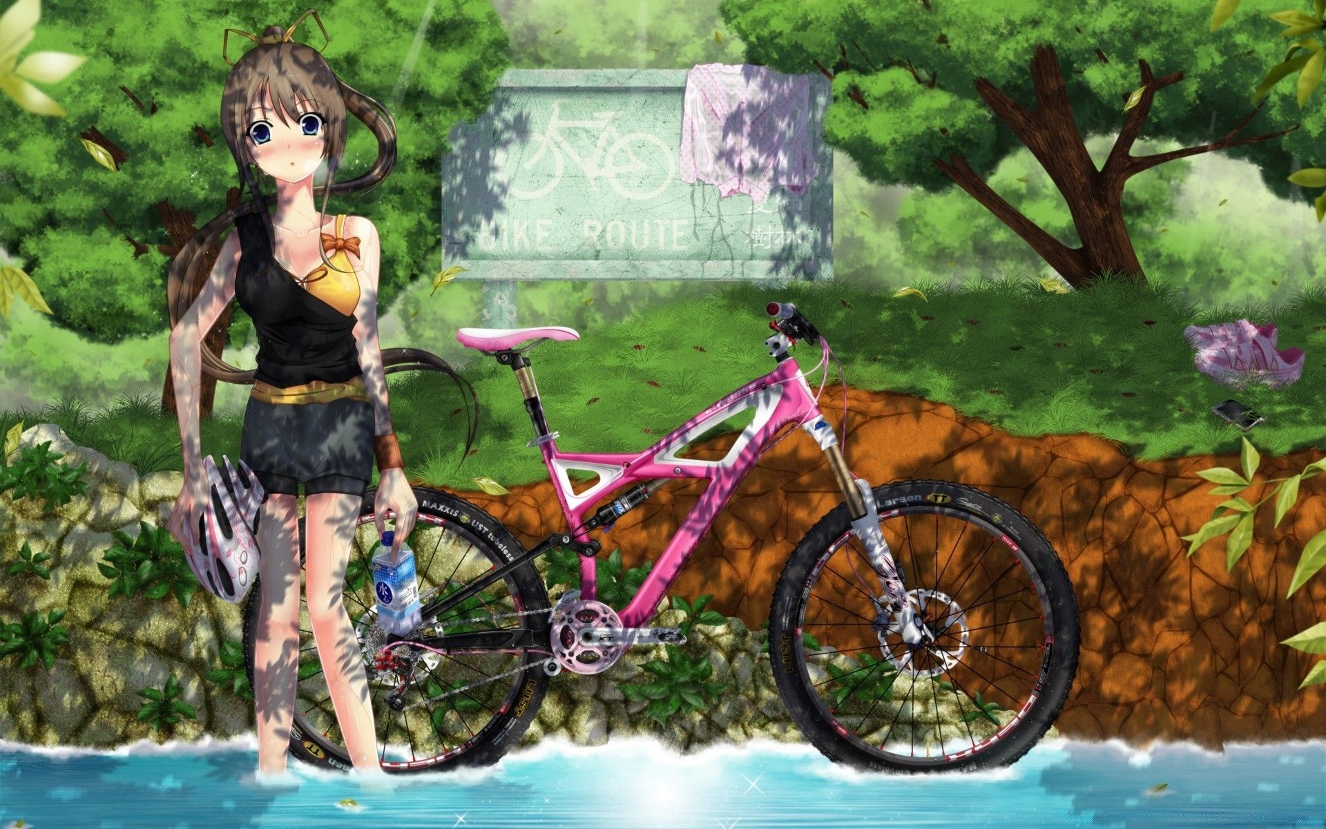 1920x1200 Girl With Bicycle Wallpapermillion Wallpaper.com, Desktop